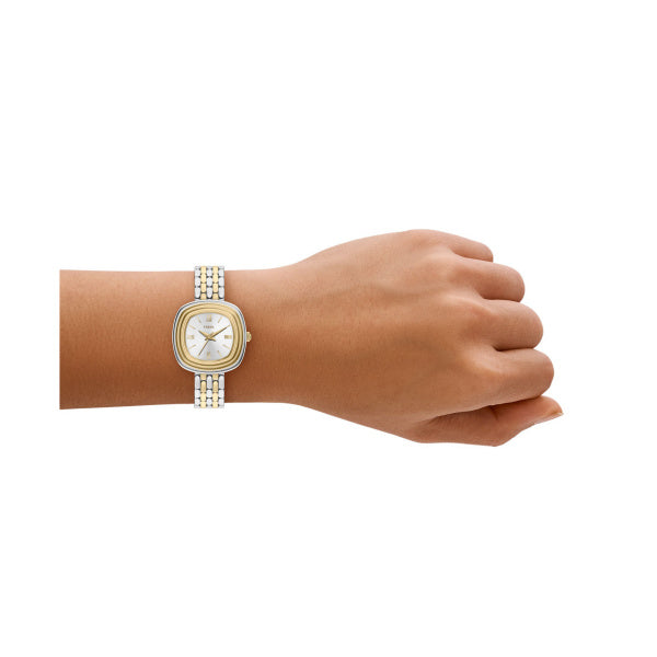 Montre femme Fossil Emerson ES5509 – cadran bicolore bracelet acier inoxydable bicolore – vue 4