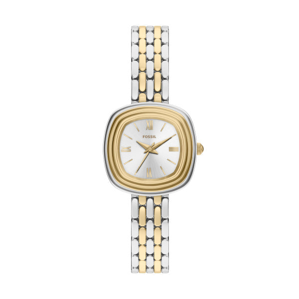 Montre femme Fossil Emerson ES5509 – cadran bicolore bracelet acier inoxydable bicolore – vue de face