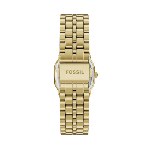 Montre femme Fossil Harlow ES5511 – cadran rouge bracelet acier inoxydable doré – vue 2