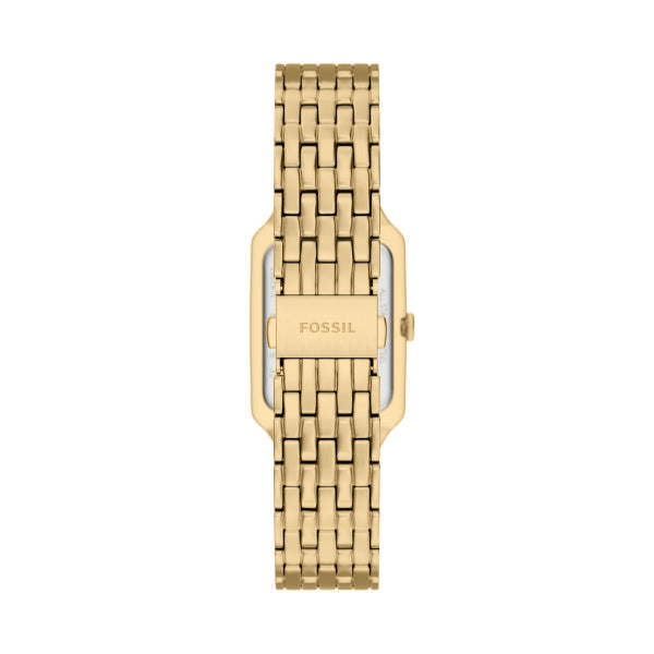 Montre femme Fossil Raquel ES5512 – cadran rouge bracelet acier inoxydable doré – vue 2