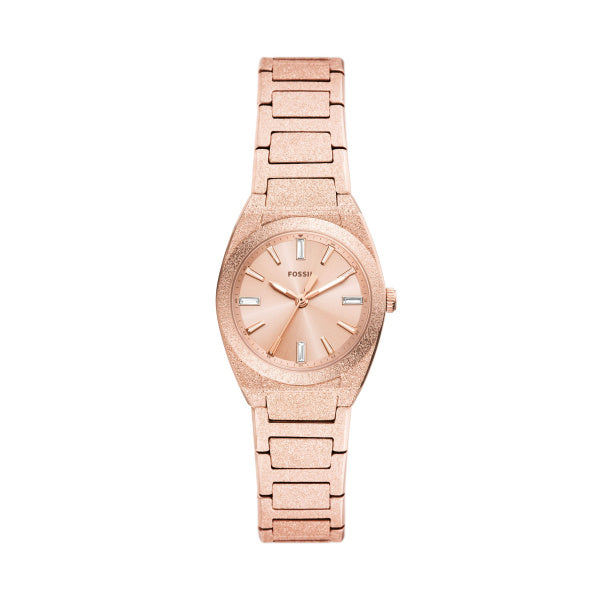 Montre femme Fossil Everett ES5523 – cadran doré rose bracelet acier inoxydable doré rose – vue de face