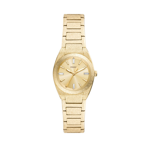 Montre femme Fossil Everett ES5524 – cadran doré bracelet acier inoxydable doré – vue de face