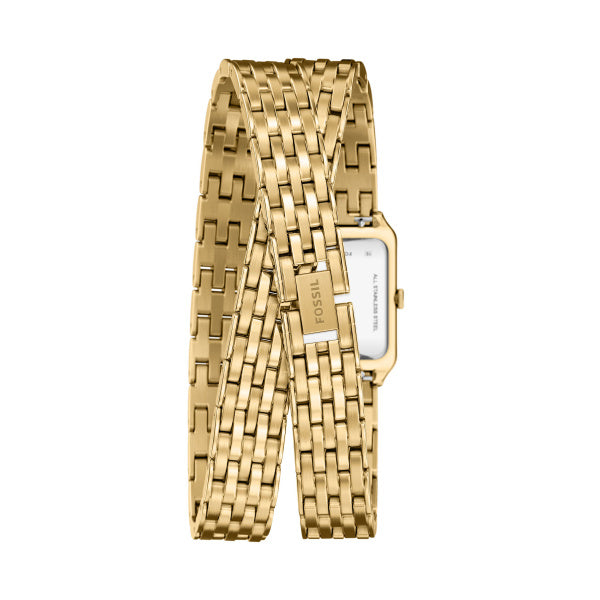 Montre femme Fossil Raquel ES5529 – cadran doré bracelet acier inoxydable doré – vue 2