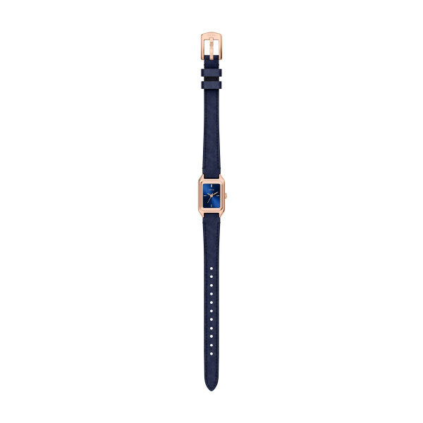 Montre femme Fossil Raquel ES5532 – cadran bleu bracelet cuir bleu – vue 5