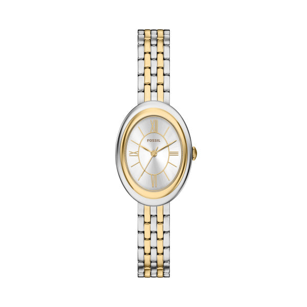 Montre femme Fossil Sloan ES5542 – cadran bicolore bracelet acier inoxydable bicolore – vue de face