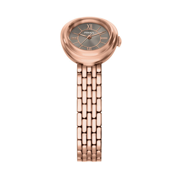 Montre femme Fossil Sloan ES5544 – cadran gris bracelet acier inoxydable doré rose – vue 4
