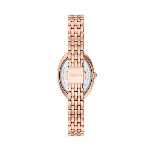 Montre femme Fossil Sloan ES5544 – cadran gris bracelet acier inoxydable doré rose – vue 2