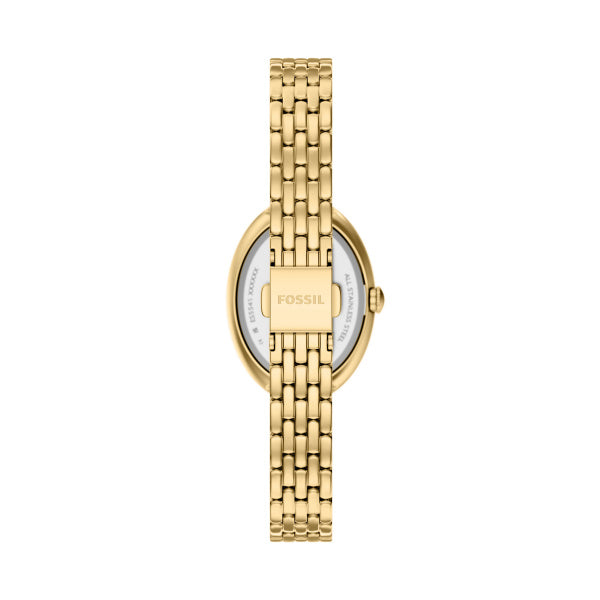 Montre femme Fossil Sloan ES5545 – cadran bleu bracelet acier inoxydable doré – vue 2