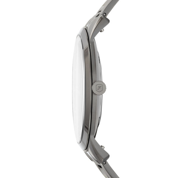 Montre homme Fossil Color Undertones FS5459 – cadran gris bracelet acier inoxydable anthracite – vue 2