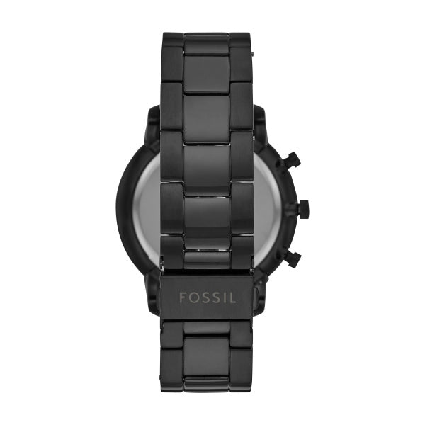 Montre homme Fossil Amber Crystal FS5525 – cadran noir bracelet acier inoxydable noir – vue 2