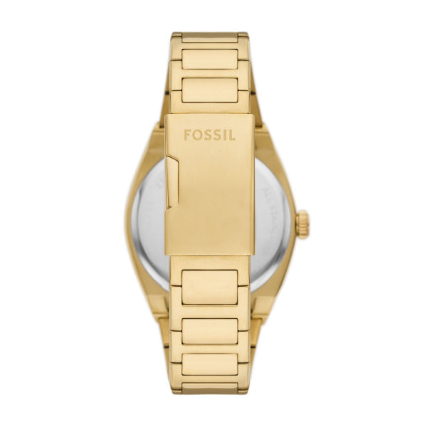 Montre homme Fossil Everett FS5965 – cadran doré bracelet acier inoxydable doré – vue 2
