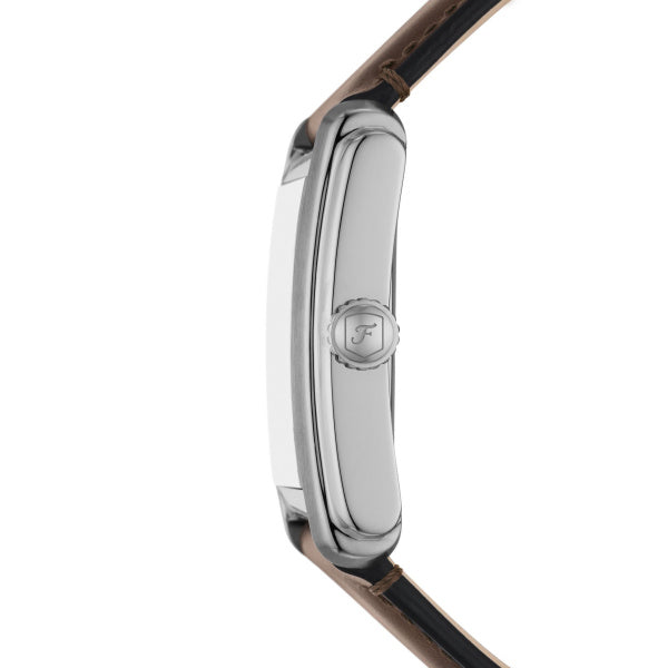 Montre homme Fossil Carraway FS6012 – cadran crème bracelet cuir Pro-Planet marron – vue 5