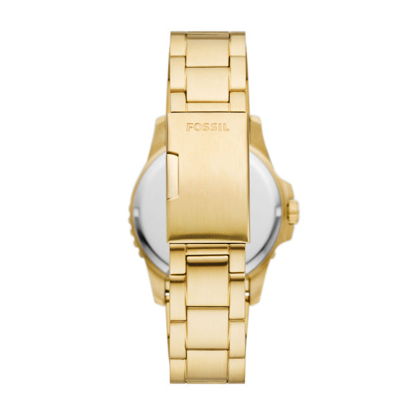 Montre homme Fossil Fossil Blue FS6030 – cadran vert bracelet acier inoxydable doré – vue 2