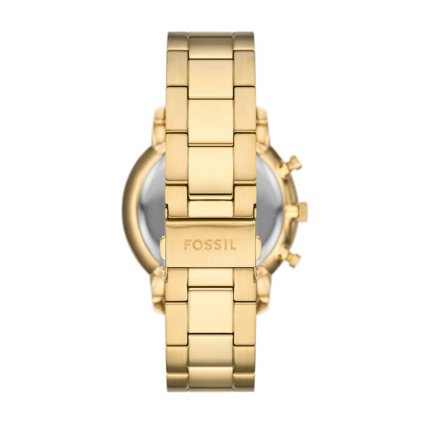 Montre homme Fossil Neutra FS6093 – cadran noir bracelet acier inoxydable doré – vue 2