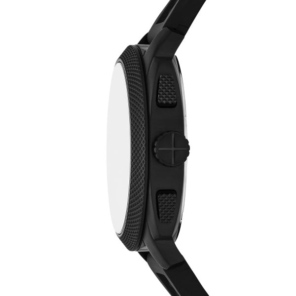 Montre homme Fossil Machine FS6099 – cadran noir bracelet silicone noir – vue 3