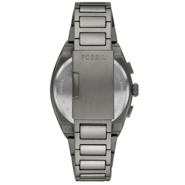 Montre homme Fossil Everett FS6107 – cadran gris bracelet acier inoxydable anthracite – vue 4