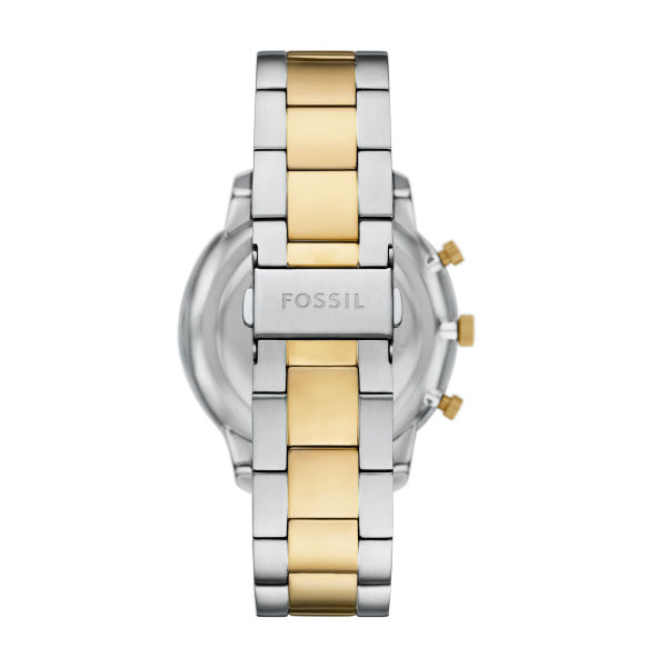 Montre homme Fossil Neutra FS6112 – cadran argenté bracelet acier inoxydable bicolore – vue 2