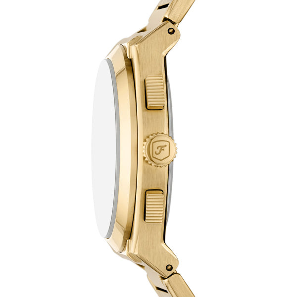 Montre homme Fossil Everett FS6119 – cadran doré bracelet acier inoxydable doré – vue 3