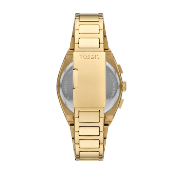 Montre homme Fossil Everett FS6119 – cadran doré bracelet acier inoxydable doré – vue 2