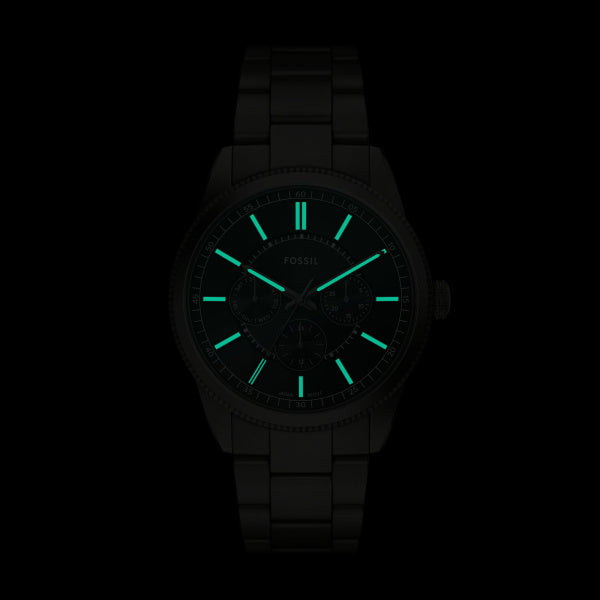 Montre homme Fossil Pearson FS6136 – cadran noir bracelet acier inoxydable anthracite – vue 5