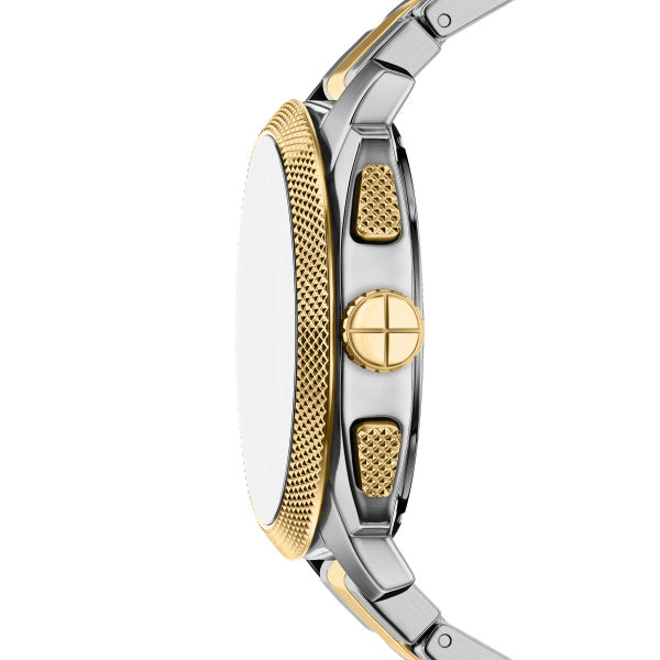 Montre homme Fossil Machine FS6159 – cadran noir bracelet acier inoxydable bicolore – vue 3
