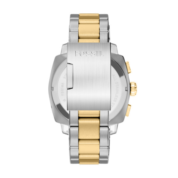 Montre homme Fossil Machine FS6159 – cadran noir bracelet acier inoxydable bicolore – vue 2