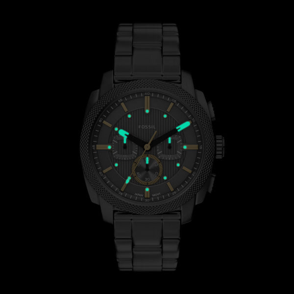 Montre homme Fossil Machine FS6160 – cadran gris bracelet acier inoxydable anthracite – vue 5