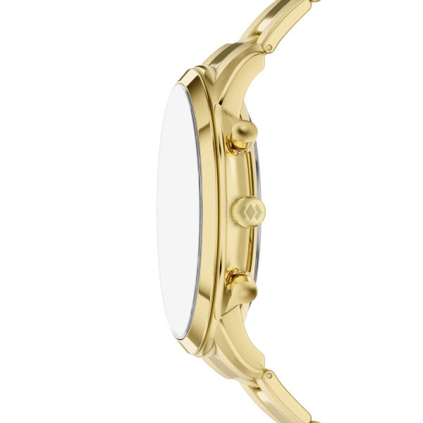 Montre homme Fossil Neutra FS6164 – cadran vert bracelet acier inoxydable doré – vue 3