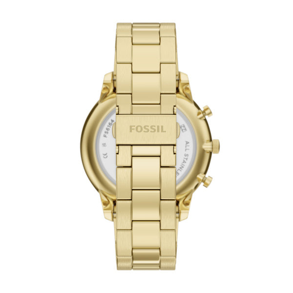 Montre homme Fossil Neutra FS6164 – cadran vert bracelet acier inoxydable doré – vue 2
