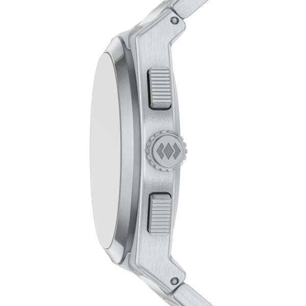 Montre homme Fossil Everett FS6183 – cadran vert bracelet acier inoxydable argenté – vue 3