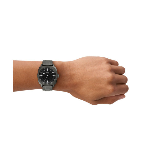 Montre homme Fossil Machine FS6185 – cadran noir bracelet acier inoxydable anthracite – vue 4