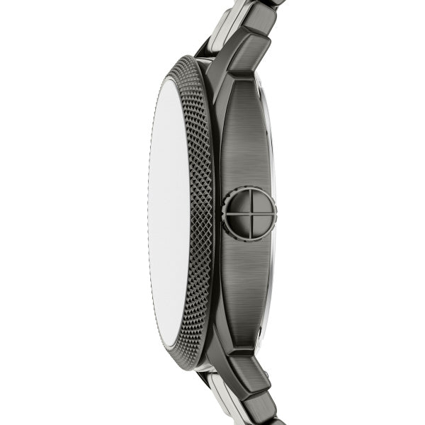 Montre homme Fossil Machine FS6185 – cadran noir bracelet acier inoxydable anthracite – vue 3