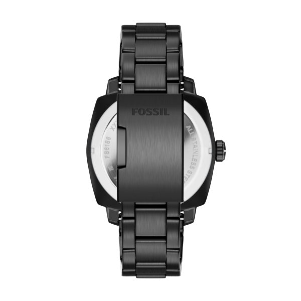 Montre homme Fossil Machine FS6186 – cadran noir bracelet acier inoxydable noir – vue 2