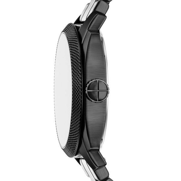 Montre homme Fossil Machine FS6186 – cadran noir bracelet acier inoxydable noir – vue 3
