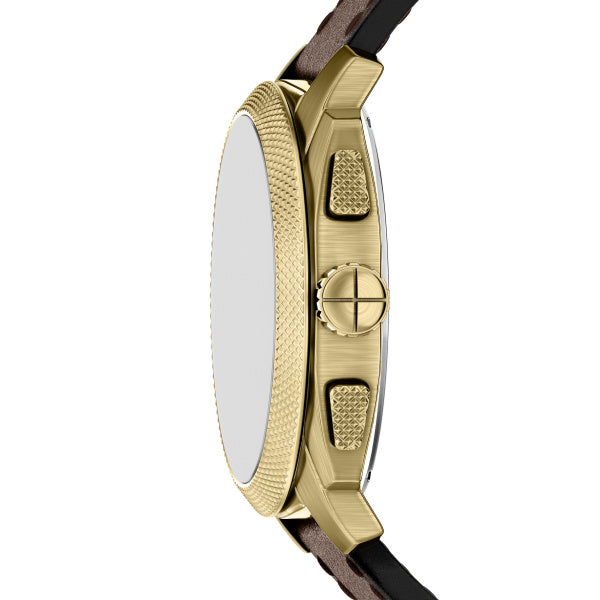 Montre homme Fossil Machine FS6188 – cadran marron bracelet cuir marron – vue 3