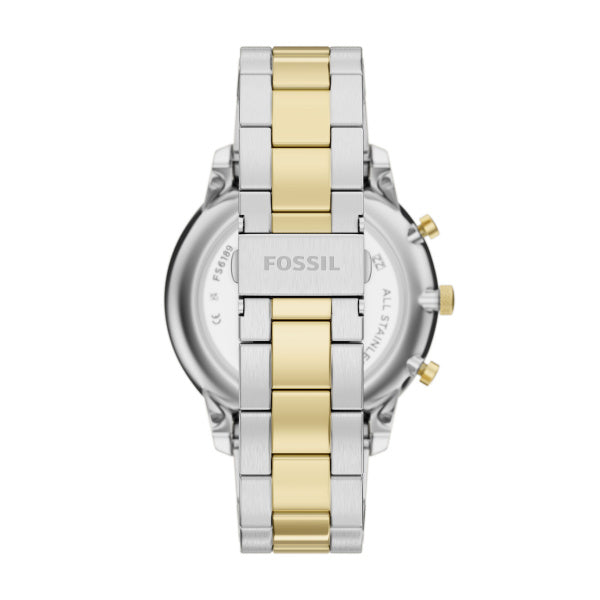 Montre homme Fossil Neutra FS6189 – cadran vert bracelet acier inoxydable bicolore – vue 2