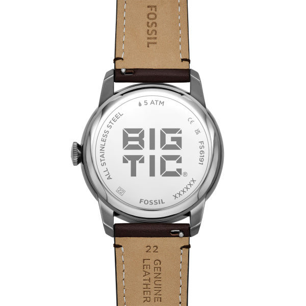 Montre connectée homme Fossil Townsman FS6191 – cadran à affichage négatif bracelet cuir marron – vue 4