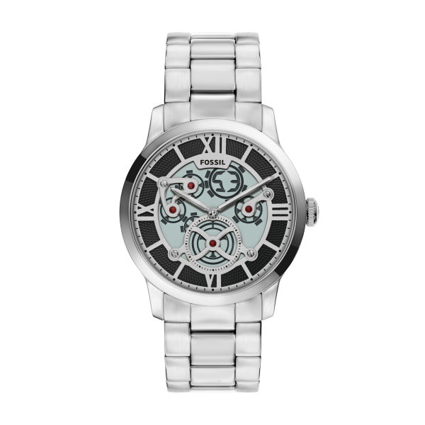 Montre connectée homme Fossil Townsman FS6192 – cadran argenté bracelet acier inoxydable argenté – vue de face