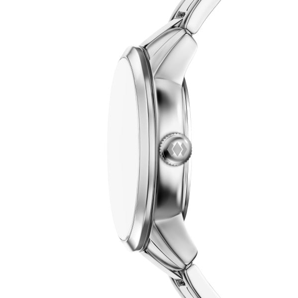 Montre connectée homme Fossil Townsman FS6192 – cadran argenté bracelet acier inoxydable argenté – vue 3