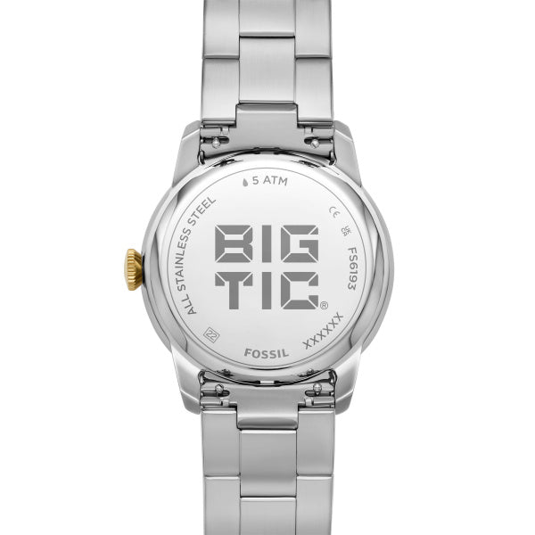 Montre connectée homme Fossil Townsman FS6193 – cadran bicolore bracelet acier inoxydable bicolore – vue 4
