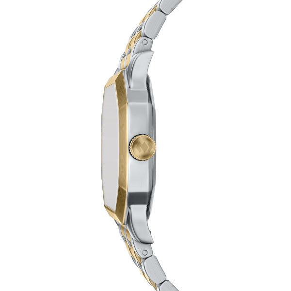 Montre homme Fossil Harlow FS6212 – cadran crème bracelet acier bicolore – vue 3
