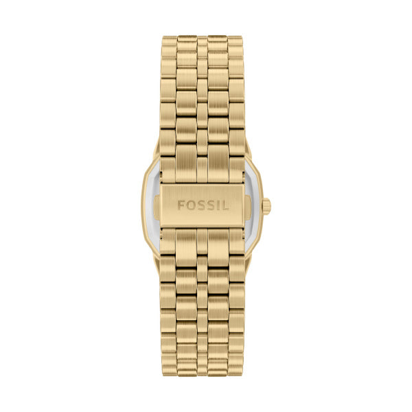 Montre homme Fossil Harlow FS6213 – cadran noir bracelet acier doré – vue 2
