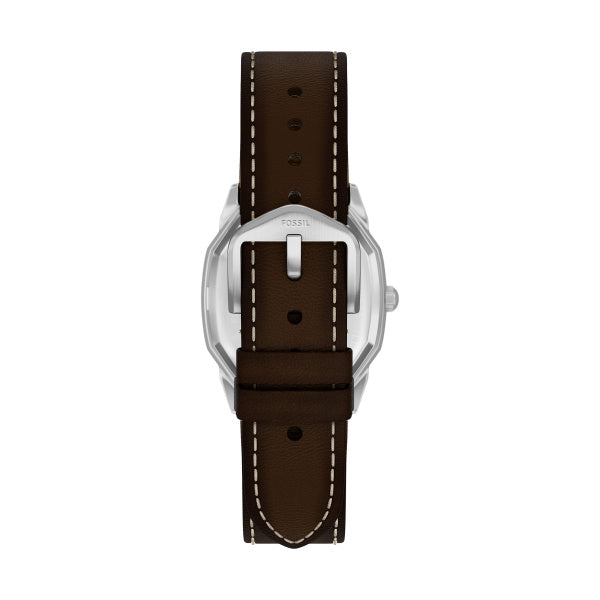 Montre homme Fossil Harlow FS6214 – cadran crème bracelet cuir marron – vue 2