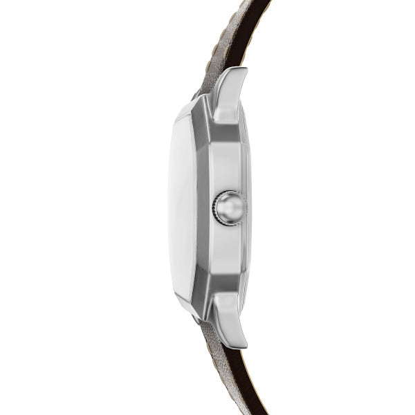 Montre homme Fossil Harlow FS6214 – cadran crème bracelet cuir marron – vue 3