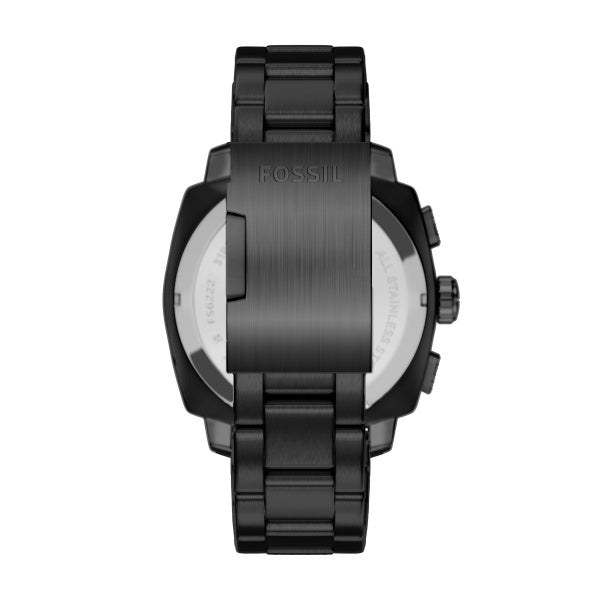 Montre homme Fossil Machine FS6222 – cadran noir bracelet acier noir – vue 2