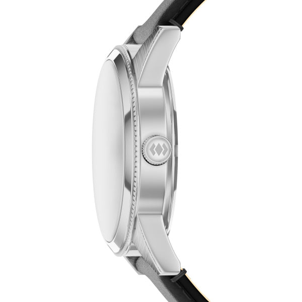 Montre homme Fossil Pearson FS6225 – cadran noir bracelet cuir noir – vue 3