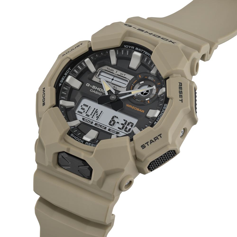 Collection G-Shock - GA-010-5AER - Montre Casio – grand boîtier marron, bracelet en résine bio marron – vue 7