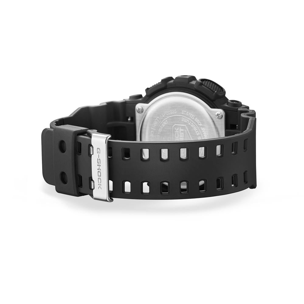 Collection G-Shock - GA-100BEG-1AER - Montre Casio – grand boîtier en résine noir, écran à touches vert électrique, bracelet en résine noir – vue 7