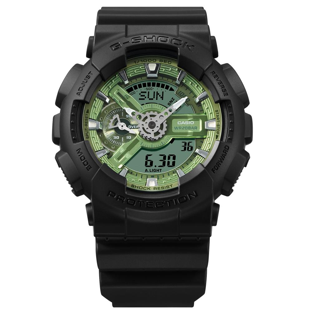 Collection G-Shock - GA-110CD-1A3ER - Montre Casio – grand boîtier et bracelet en résine noirs, cadran coloré – vue 2