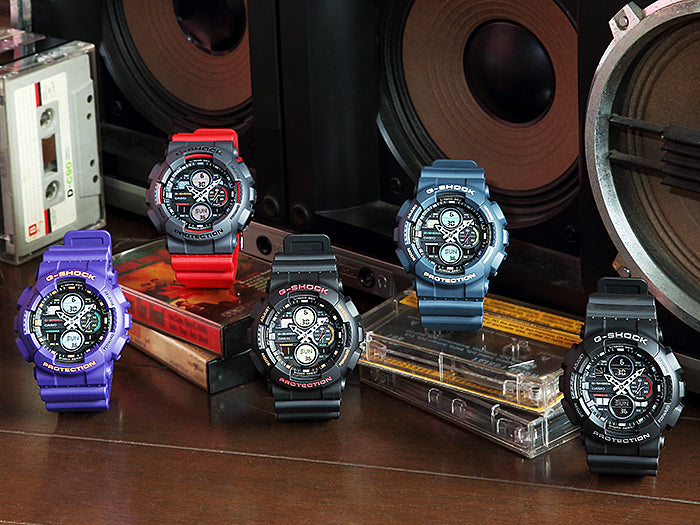 Collection G-Shock - GA-140-6AER - Montre Casio – grand boîtier en résine violet, bracelet en résine violet – vue 4